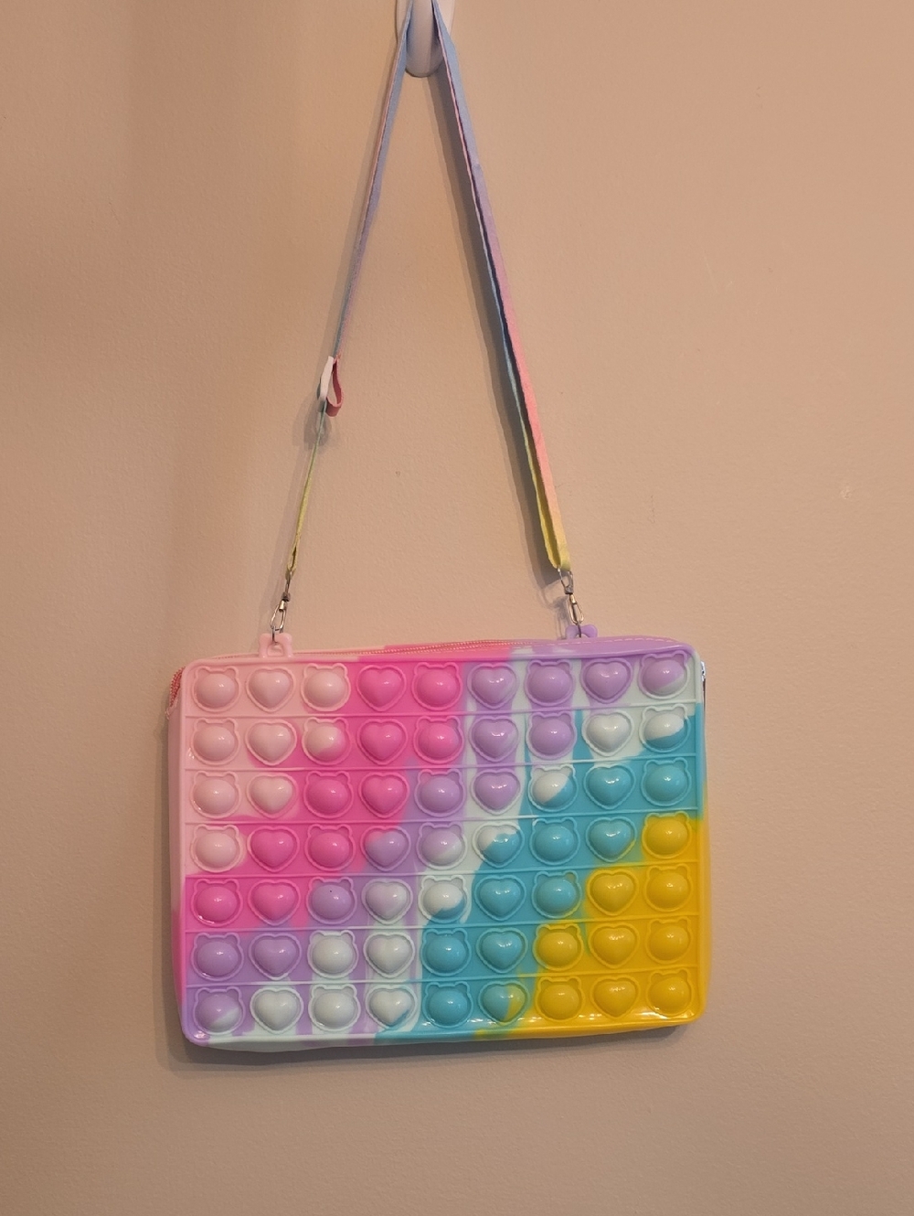 Pop It Purse For Kids - Bears/ Hearts Pattern
